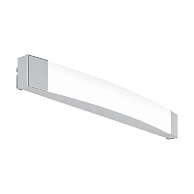 Obrázek EGLO LED nástěnná lampa Siderno, nástěnné svítidlo s 1 žárovkou, osvětlení zrcadla z oceli a plastu, do koupelny v chromu, saténové, vlhkých prostor, IP 44, L 58 cm
