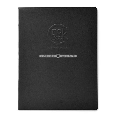 Obrázek Clairefontaine 60315C Skizzenheft Crok&#039;Book (120g, schwarz, 20 Blatt, 17 x 22 cm, ideal zum Skizzieren, Notieren oder Zeichnen) 1 Stück schwarz