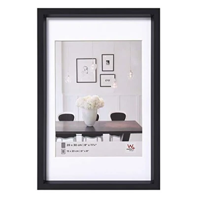 Obrázek walther design Rámeček černý 40 x 50 cm s paspartou, Steel Style plastový rám ES050B