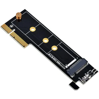 Obrázek SilverStone Technology SST ECM25 V2 PCI E Erweiterungskarte SuperSpeed, Express x4 auf M.2 (NVMe SSD NGFF), PCIe CLKREQ Funktion, Schwarz