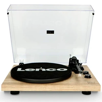 Obrázek Lenco LBT 188 gramofon Bluetooth řemenový pohon 2 rychlosti 33 a 45 ot/min Anti Skating digitalizace vinylu na MP3 hnědá borovice