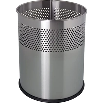 Obrázek helit H2515700 koš na papír &quot;the dot&quot; 15 litrů, ušlechtilá ocel s dekorem otvorů, 1 kus