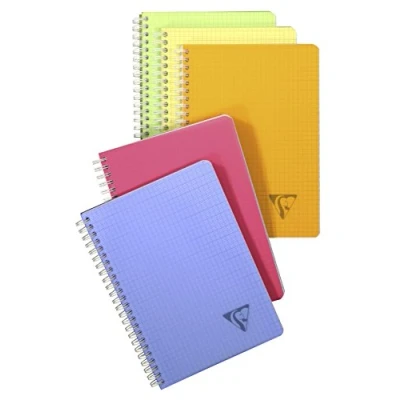 Obrázek Clairefontaine 328325C spirálový blok / poznámkový sešit Linicolor Fresh (čtverečkovaný, DIN A4+, 240 x 320 mm, 50 listů) 1 kus barevně tříděný