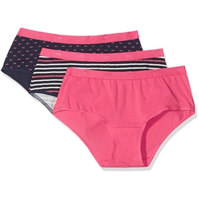 Obrázek DIM Pocket Boxer 3 PACK Kalhotky, Ženy, Velikost: 42/44, Pink/dark blue/dark blue