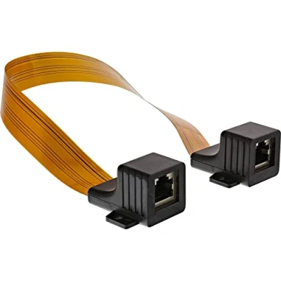 Obrázek InLine 69991I patch kabel průchod okna, 2x RJ45 zdířka, nestíněný, 0,3 m