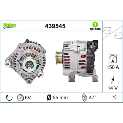 Obrázek generátor VALEO 439545