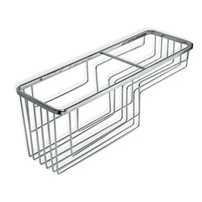 Obrázek TATAY Rechteckiger Duschkorb Krom, Zwei Ebenen, funktionales Design, große Ausführung, aus verchromtem Messing und Edelstahl.