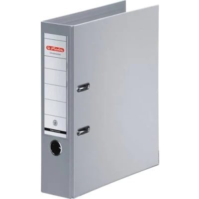 Obrázek herlitz Pořadač A4 maX. file protect +, A4, 8 cm šířka hřbetu, šedý, plastový povlak, nasazovací zadní štítek, ochrana hran vnitřní a vnější, 1 kus