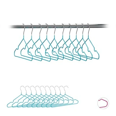 Obrázek Relaxdays dětské ramínko na šaty 20dílná sada, prostorově úsporné kabelový Za ucho, Baby pvc beschichtet, 30 cm, různé. barvy