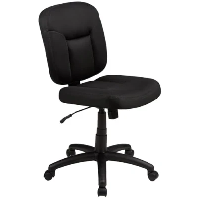 Obrázek Amazon Basics Kancelářská židle, ergonomická, pro domácnost, židle k psacímu stolu, výškově nastavitelná, látkový potah, černá, 47 x 63 88 97,5 cm