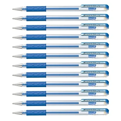 Obrázek Pentel Hybridní gelové pero, špička 0,8 mm, kovová, pohodlná rukojeť prstů, modrá