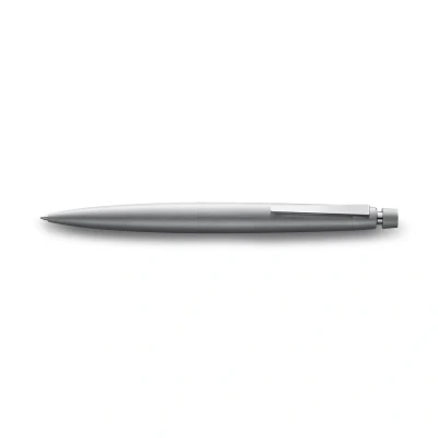 Obrázek Lamy 2000 silver mechanická tužka luxusní tuhová v sametově matně leštěném pouzdru z ušlechtilé oceli perfektně vyvážená s náplní jemným nátěrem M 40 šířce linky 0,7 mm a hrot na