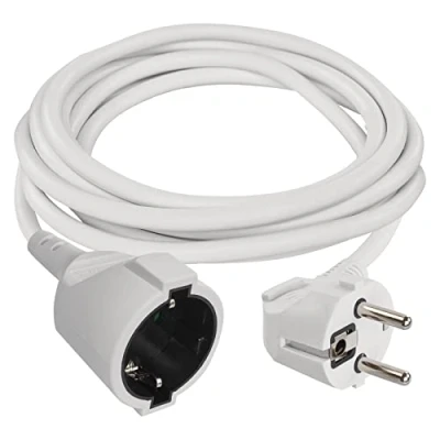 Obrázek EMOS Prodlužovací kabel IP20 5 m 1 Schuko zásuvka 250 V, 16 A, 3680 W kvalitní PVC izolace H05VV F3G 1,5 mm2 zvýšená ochrana proti dotyku pro vnitřní bílá