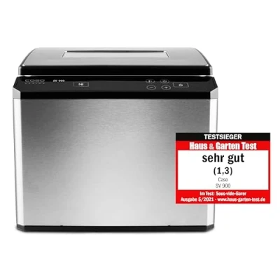 Obrázek CASO SV900 Sous Vide Garer, perfektní vakuové vaření ve vodní lázni až na 5 porcí, nízkoteplotní hrnec 30 C 90 v krocích po 0,1