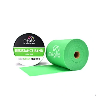 Obrázek Meglio Váleček odporu, 46 metrů bez latexu pro fitness trénink, studio, domácí protahování, silový trénink a rehabilitaci, k dostání v 5 barvách/tloušťkách