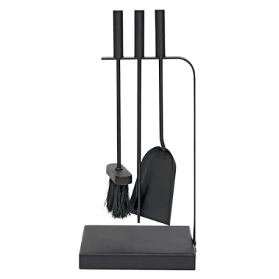 Obrázek JVL Belmont modernes Kaminbesteck Curve Werkzeug Set, Stahl, schwarz, 23 x 15 45 cm, 3 Stück