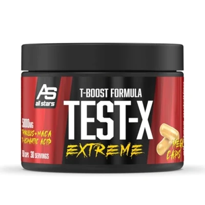 Obrázek ALL STARS Test X Extreme 150 T Boost kapsle ve vysokých dávkách doplněk s extraktem Tribulus Terrestris + vitaminem C hořčík zinek prášek maca kyselina D asparagová