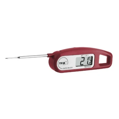 Obrázek TFA Dostmann Digitální teploměr Thermo Jack, kapesní teploměr, ideální na maso, smažení nebo dětskou výživu, skládací, voděodolný, (D) 116 (192) x (Š) 38 (V) 20 mm