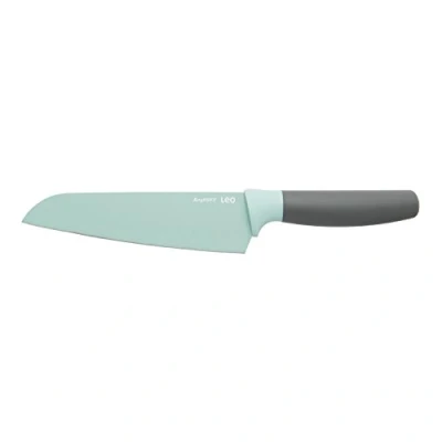 Obrázek BergHoff nůž Santoku 17 cm Leo (kuchyňský zelený, s nepřilnavým povrchem, vč. ochrany čepele, univerzální na zeleninu/maso, čepel z ušlechtilé oceli) 3950109