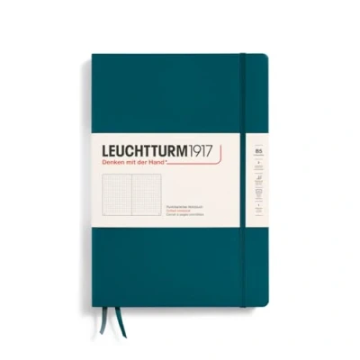 Obrázek LEUCHTTURM1917 366175 Poznámkový blok Composition (B5), tvrdé desky, 219 očíslovaných stran, zelená Pacific, Dotted