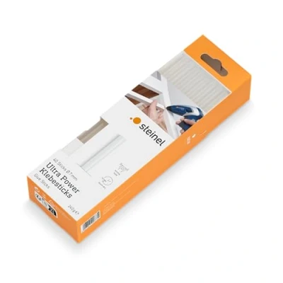 Obrázek Steinel 6730 lepicí tyčinky Ultra Power, 7 mm průměr, 40 tyčinek, 240 g, univerzální tavné lepidlo pro pevná spojení, bezbarvé