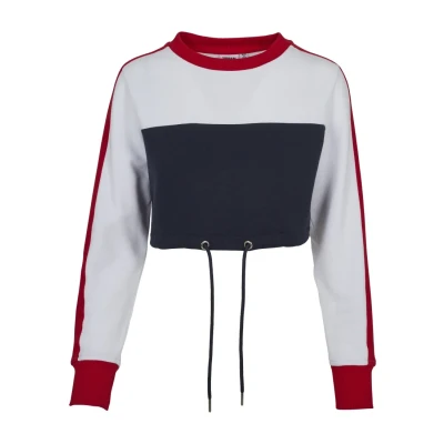 Obrázek Urban Classics Ladies Mikina, Ženy, Velikost: Large, Navy/white/fire red