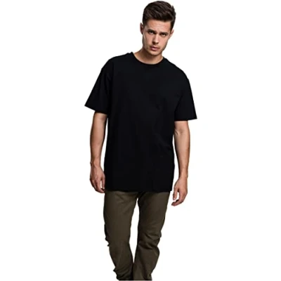 Obrázek Urban Classics Pánské tričko Heavy Oversized Tee, pro muže, bavlna, kulatý výstřih, k dostání v mnoha barvách, velikosti S 5XL, černá, XXL nadměrné velikosti, dlouhé