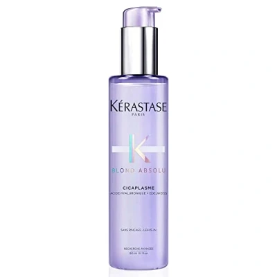 Obrázek Kérastase Zpevňující ochrana proti horku bez oplachování pro suché a odbarvené vlasy, s kyselinou hyaluronovou, sérum Cicaplasme Blond Absolu, 150 ml