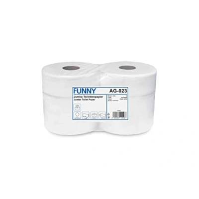 Obrázek Funny Jumbo toaletní papír 2vrstvý vysoký bílý, průměr cca 28 cm, balení 1 ks (1 x 6 kusů)