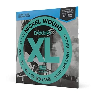 Obrázek D&#039;Addario Kytarové struny E kytara pro elektrické kytary elektrickou kytaru EXL158 Barytone Light, 1362 1 kus