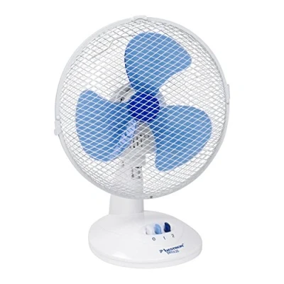 Obrázek Bestron Mobilní stolní ventilátor Ø 27 cm, malý ventilátor, 2 rychlostní stupně a funkce oscilace 75, výška: 29 30 W, DDF27 barva: bílá