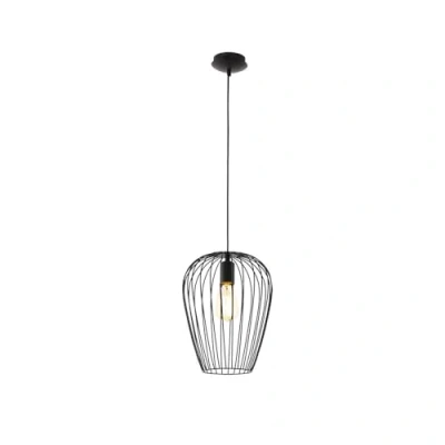 Obrázek EGLO Kyvadlová lampa Newtown, 1 žárovkové vintage závěsné svítidlo, retro závěsná z oceli, barva: černá, objímka: E27, Ø 27,5 cm