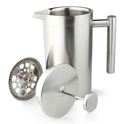 Obrázek Grunwerg Double Wall Straight Sided Cafetiere, 8 košíčků