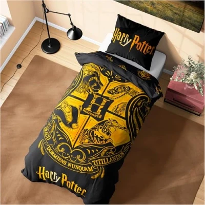 Obrázek Harry Potter Sada povlečení pro chlapce a teenagery, dětské v různých velikostech (černý single)