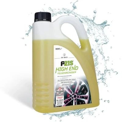 Obrázek DR. WACK Čistič ráfků P21S High End 2 litry ráfky sprej s gelovou recepturou a aktivním indikátorem rychlé šetrné čištění pH neutrální biologicky odbouratelný vysoce kvalitní péče o auto