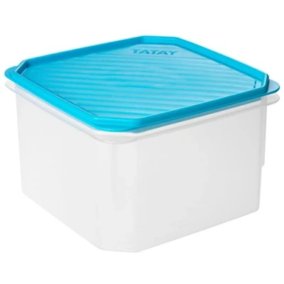 Obrázek Tatay 1161200 Frischhaltedose , Airtight, 2.9L von Kapazität, flexible Druckdeckel, BPA frei, Geeignet Mikrowelle und Spülmaschine, Blau. Maße: 18,5 x 12,2 cm