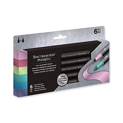 Obrázek Spectrum Noir SPECN MM MIN6 Metallic Metallisch Marker Seltene Mineralien 6 Pack, Plastic, Rare Minerals, 20.8 x 8.4 1.4 cm