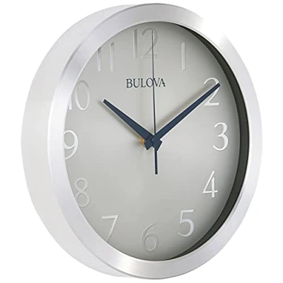 Obrázek Bulova C4844 Winston Wanduhr, Aluminium, Silber, 9 inches