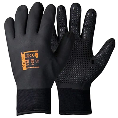 Obrázek Rostaing Handschuhe WINTERPRO Ein Paar Arbeitshandschuhe Schwarz Winter Ideal für Arbeiten in nassen und kalten Umgebungen Wasserdicht Komfort Kältebeständig