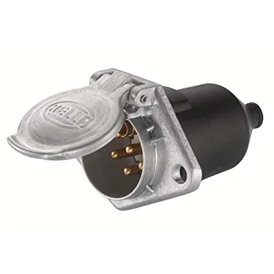 Obrázek HELLA Zásuvka 24V 7pólová šroubová přípojka Konektor: šroubovací kontakt délka: 103mm hliník DIN/ISO: 3731 typ S množství: 10 8JB 003 834 001