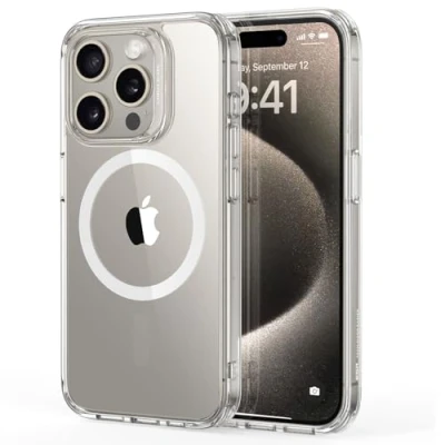 Obrázek ESR pouzdro Pro iPhone 15 Max, kompatibilní s MagSafe, ochrana vojenské normy, odolné proti zežloutnutí, zadní strana odolná poškrábání, magnetické na mobil Case