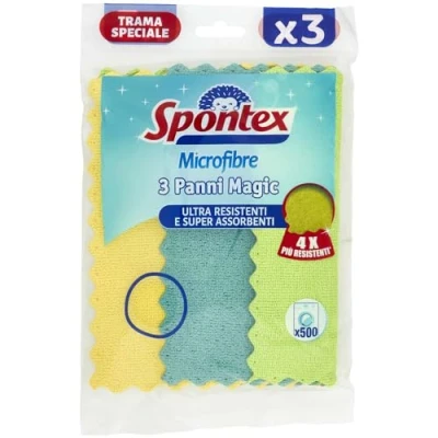 Obrázek Spontex, Magic Tücher, Aqua Plus Technologie mit Mikrofaser, 1er Pack (1 x 3 Stück)