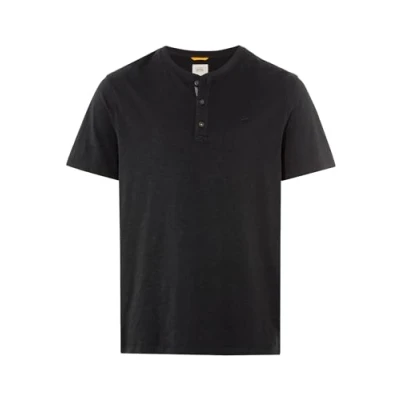 Obrázek camel active Pánské triko Henley s krátkým rukávem z čisté bavlny, Šedá (asphalt)