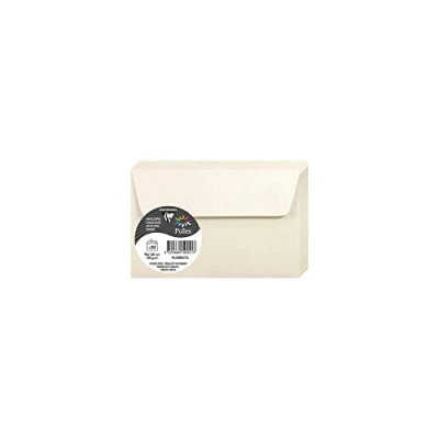 Obrázek Clairefontaine 50041C balení s 20 obálkami pylové samolepicí 9 x 14 cm, 120 g, slonová kost perleť, ideální pro vaše pozvánky a korespondenci, 1