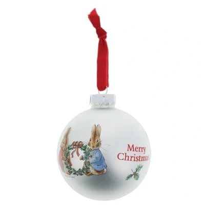 Obrázek Beatrix Potter Peter and Flopsy Bauble, sklo, Více, 8 X 0.8 cm