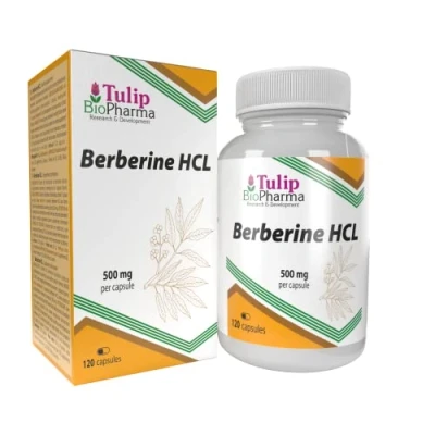 Obrázek Berberin HCL 500 mg 120 kapslí, laboratorně testováno, vysoká dávka, bez GMO, plniv nebo přísad