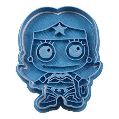 Obrázek Cuticuter Wonder Woman Chibi Superheroes Keksausstecher, Blau, 8 x 7 1,5 cm