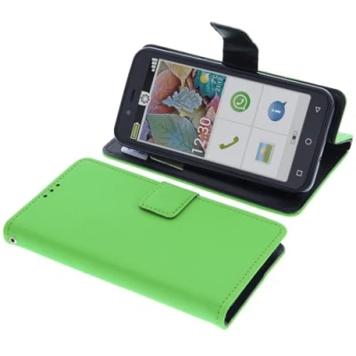 Obrázek foto kontor Pouzdro kompatibilní s Emporia Smart 5 Mini Ochranné zelené Book Style Case mobil Kniha Wallet na Cover Skládací Stojan