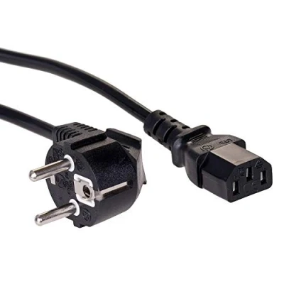 Obrázek Akyga AK PC 01A Napájecí kabel 1,5 m 3pólový pro studená zařízení CEE 7/7 Schuko na IEC C13 černý síťový PC, tiskárny, obrazovky
