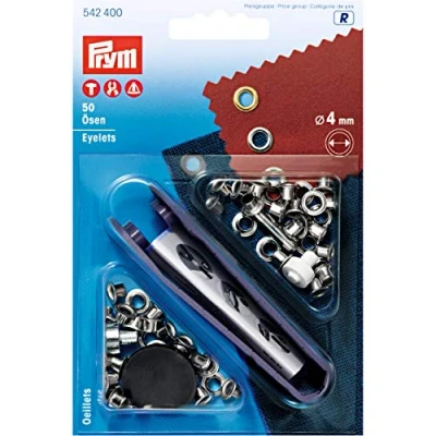 Obrázek Prym 542400 očka mosaz 4,0 mm stříbrná barva